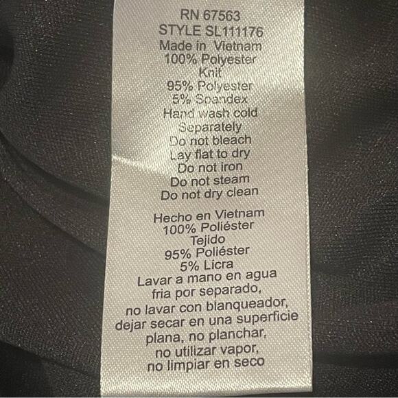 SLNY Metallic-Trim Capelet‎ Sheath Black Dress New Size 4 - Picture 9 of 11